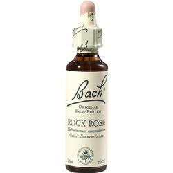 Braune Flasche mit Pipette und Etikett "Bach Original Bach-Blüten Rock Rose".