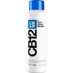 Eine weiße Flasche mit blauem Deckel und dem Aufdruck "CB12".
